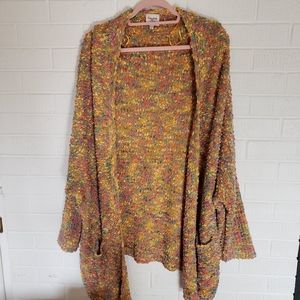 Cardigan popcorn sweater
